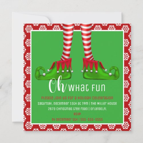 Oh What Fun Christmas Party Invitation