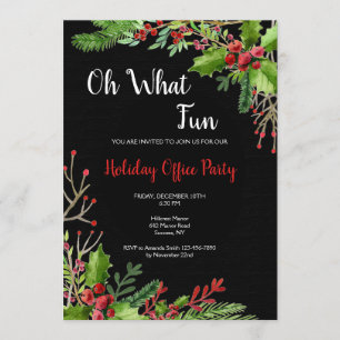 Oh What Fun Christmas Party Invitation