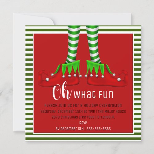 Oh What Fun Christmas Party Invitation