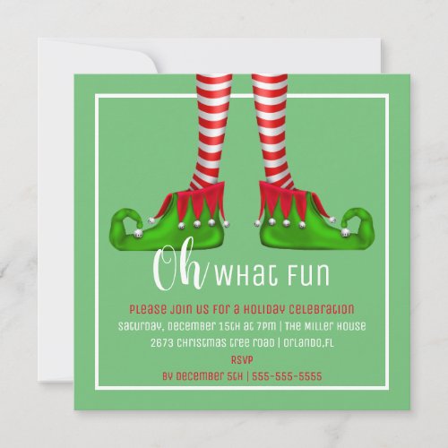 Oh What Fun Christmas Party Invitation