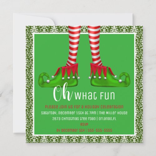 Oh What Fun Christmas Party Invitation