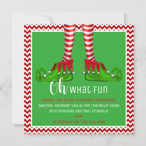 Oh What Fun Christmas Party Invitation