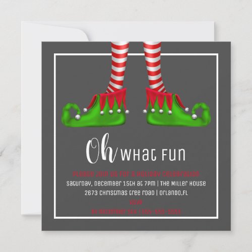 Oh What Fun Christmas Party Invitation