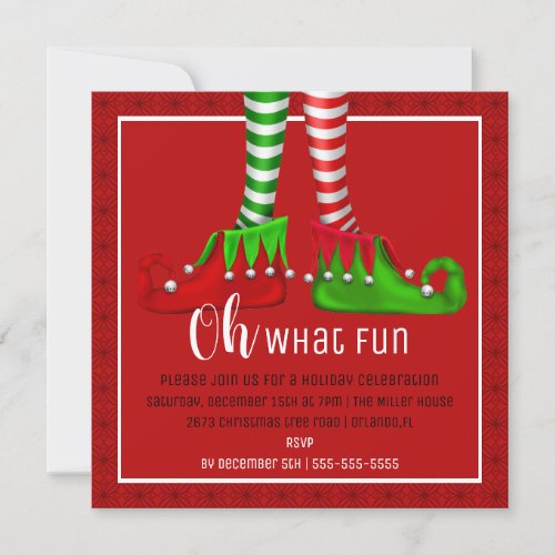 Oh What Fun Christmas Party Invitation