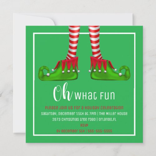 Oh What Fun Christmas Party Invitation