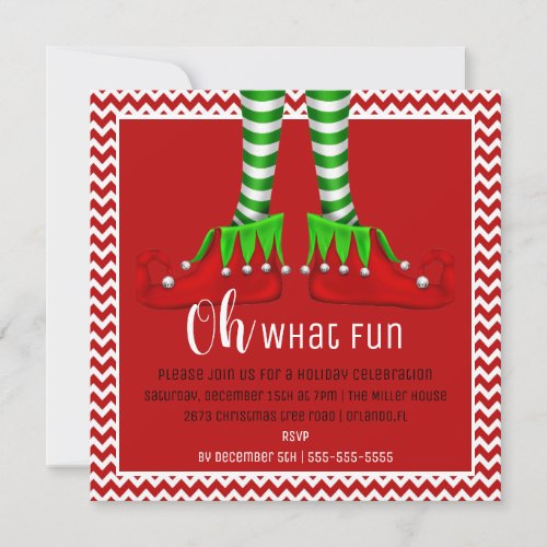 Oh What Fun Christmas Party Invitation