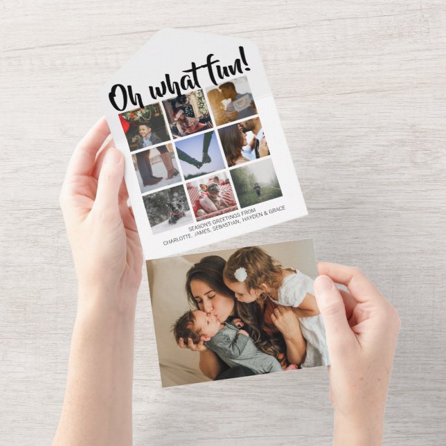 Oh What Fun Christmas Personalized All In One Card (Tearaway)