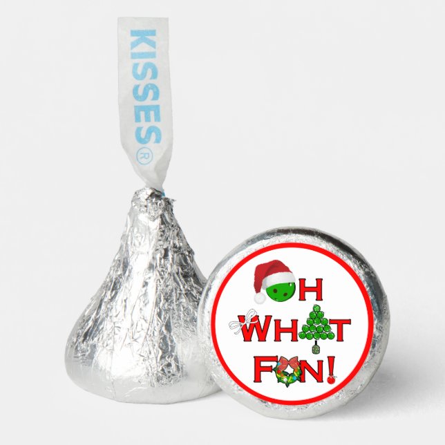 Oh What Fun Christmas Pickleball X-Mas Party Favor (Front)