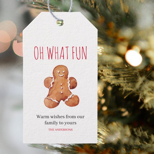 Oh What Fun  Christmas Sweet  Ginger Cookies Gift Tags
