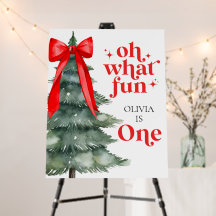Oh What Fun Christmas Tree 1st Birthday
