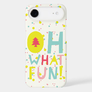 Oh What Fun Christmas Tree Colorful Confetti Dots iPhone 17 Air Case