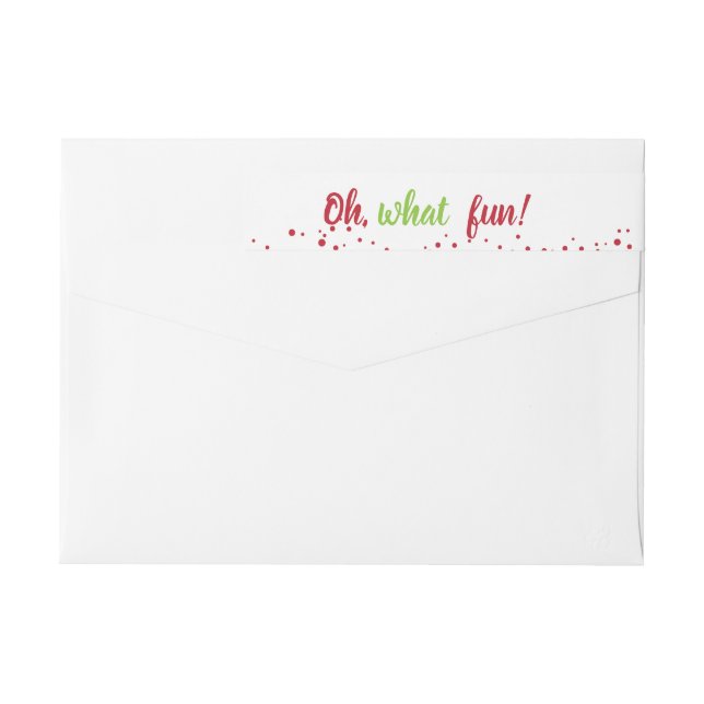 Oh, What Fun  Christmas Wraparound Address Label (Back)