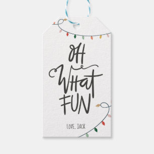 Oh What Fun Colorful Holiday Tag