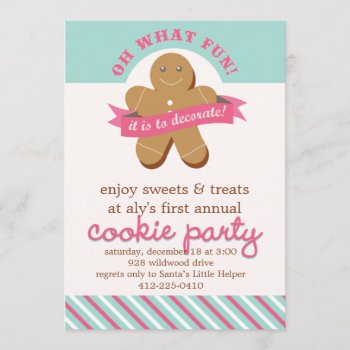 Oh What Fun! - Cookie Exchange Party Invitation by simplysostylish at Zazzle
