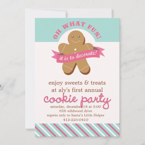 Oh What Fun _ Cookie Exchange Party Invitation