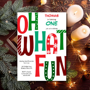 Oh what fun first birthday invitation