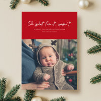 Oh what fun funny holiday photo card