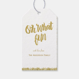 Oh what fun glitter gift tags