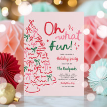 Oh What Fun Hand Drawn Christmas Holiday Party