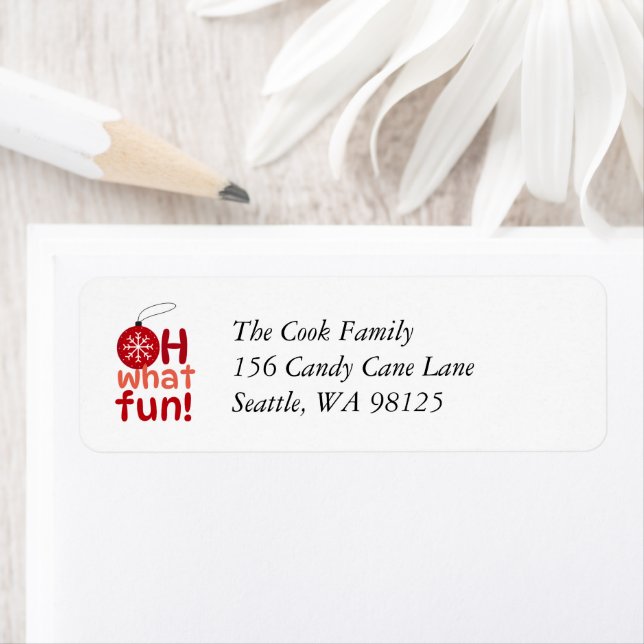 Oh What Fun Holiday Label (Insitu)