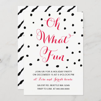 Oh what Fun holiday Party invitations