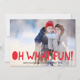 OH WHAT FUN Holiday Photo Card