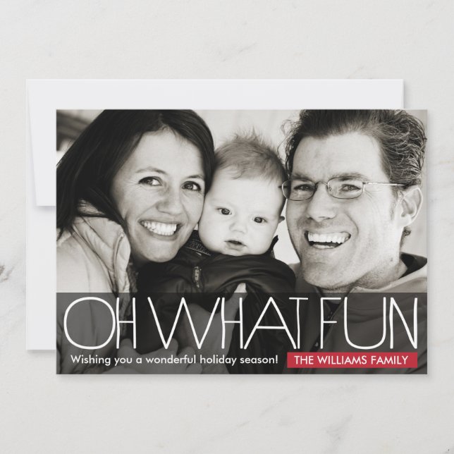 Oh What Fun - holiday photo card (Front)