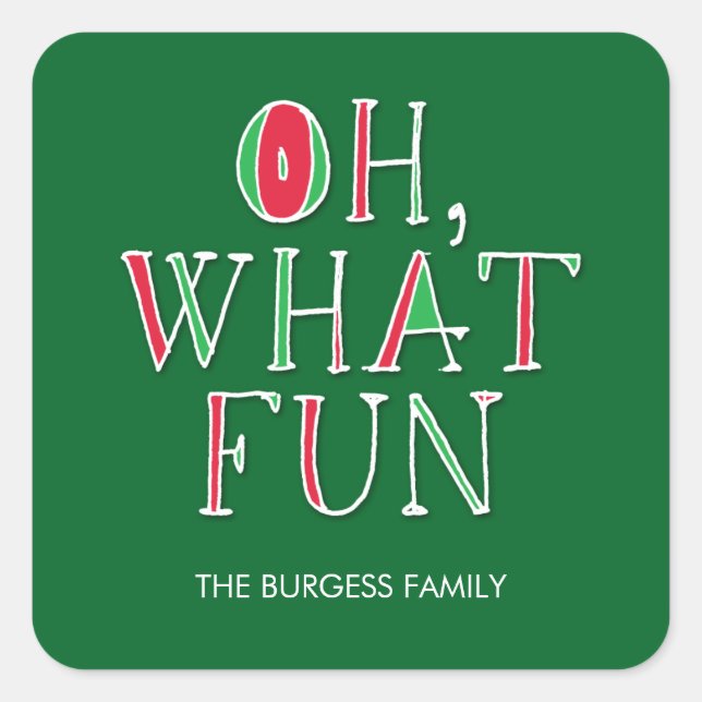 Oh What Fun Holiday Stickers (Front)