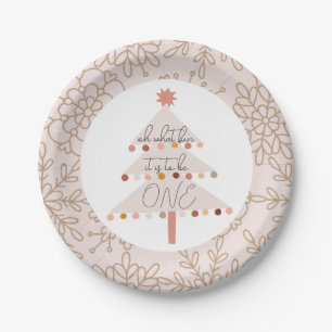 Oh What Fun It Is To Be ONE Boho Christmas Paper P Plates