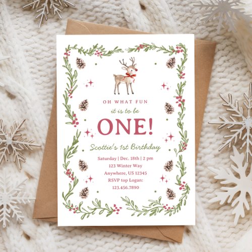 Oh What Fun It Is to Be One Christmas Invitation