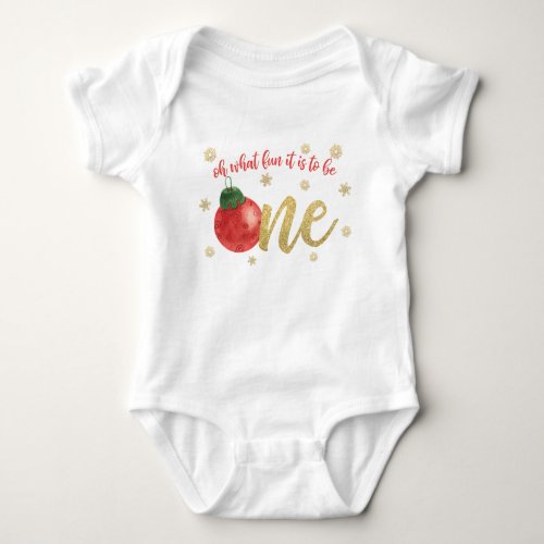 Oh What Fun it is to Be One First Birthday Shirt