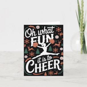 Oh What Fun It Is To Cheer Ugly Cheerleading Xmas Card