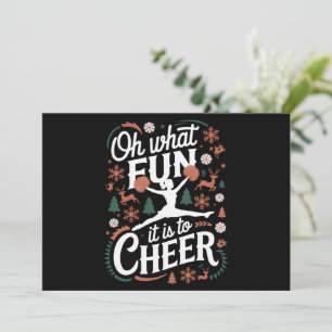 Oh What Fun It Is To Cheer Ugly Cheerleading Xmas Holiday Card