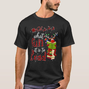 Oh What Fun It Is To Read Christmas Cute Reindeer T-Shirt