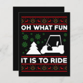 Oh What Fun It Is To Ride Golf Cart Christmas (Front/Back)