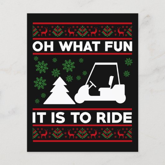 Oh What Fun It Is To Ride Golf Cart Christmas (Front)