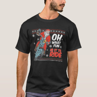 Oh What Fun it is to Ride Motorcycle Christmas Gif T-Shirt
