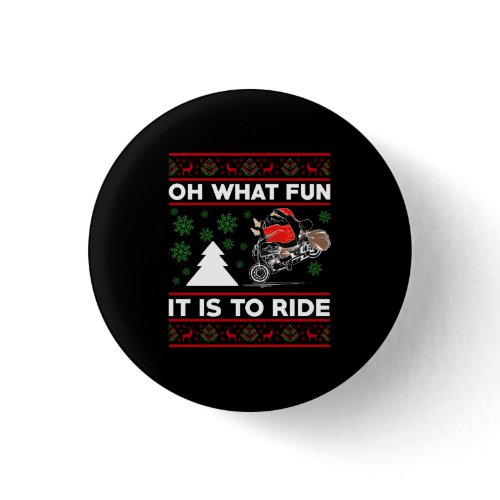 Oh What Fun It Is To Ride Santa Motocross Dirt Bik Button