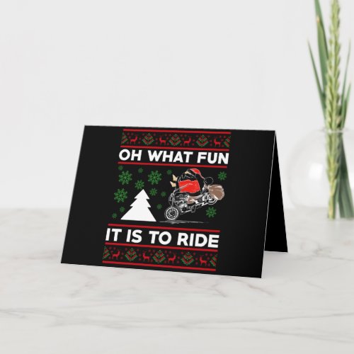 Oh What Fun It Is To Ride Santa Motocross Dirt Bik Card