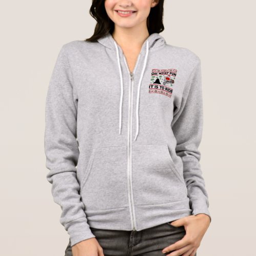 Oh What Fun It Is To Ride Santa Motocross Dirt Bik Hoodie