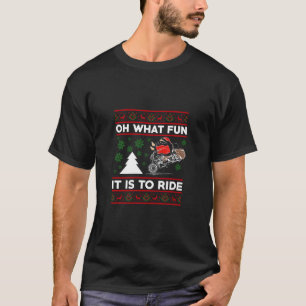 Oh What Fun It Is To Ride Santa Motocross Dirt Bik T-Shirt