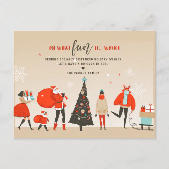 Oh What Fun It Wasn T Do Over Christmas Holiday Postcard Zazzle Com