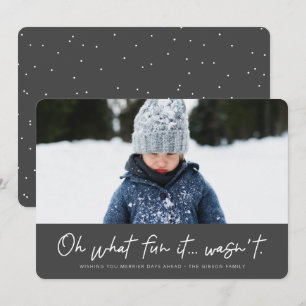 Oh what fun it wasn't funny 2022 holiday card