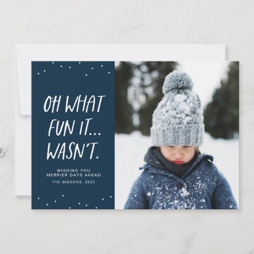 Oh what fun it wasnt funny sarcastic navy holiday card