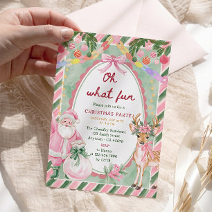 Oh What Fun Merry Christmas Party Invitation