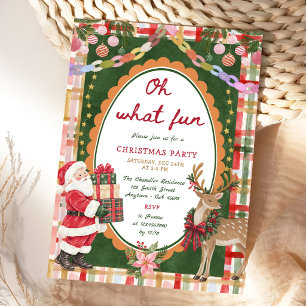 Oh What Fun Merry Christmas Party Invitation