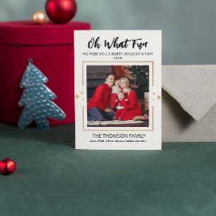 Oh What Fun Modern Christmas Holiday Card