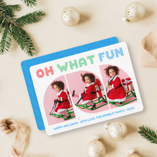 Oh What Fun Photo Christmas Greeting Card