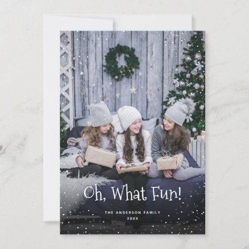 Oh What Fun Photo Christmas Holiday Cards