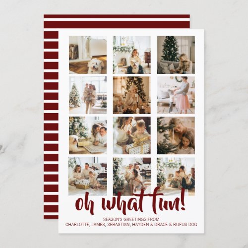 Oh What Fun Photo Christmas Personalized Holiday Card